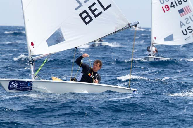 Laser, 2014 ISAF Sailing World Cup Hyeres, day 1 &copy; Thom Touw http://www.thomtouw.com